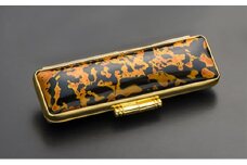 光琳　漆塗り高級印鑑　金虫（黒）15mm[№5530-0259]