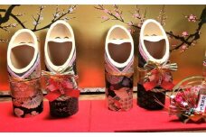 家庭の中に笑顔を「南部の笑い竹」ペア：大１対　（２体）