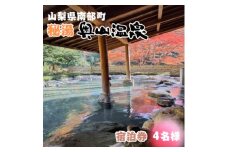 山梨県南部町秘湯「奥山温泉」宿泊券(1泊2食付き)4名様　10畳【1619601】