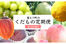 【フルーツ王国やまなし】旬のくだもの定期便＜年6回＞ 枯露柿 もも モモ 桃 すもも 貴陽 シャインマスカット ラフランス ゆず フルーツ 果物 くだもの フルーツ 定期便 山梨 やまなし 富士川町