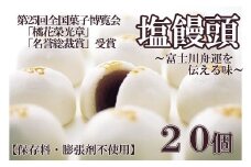 伝統の味！塩饅頭 ２０個入　塩まんじゅう しおまんじゅう まんじゅう 饅頭 銘菓 山梨 やまなし おかし 和菓子