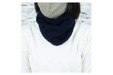 E1412国産カシミヤ糸使用国内生産カシミヤ１００％ネックウォーマー（ネイビー）