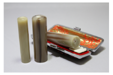 E449天然オランダ水牛印鑑　３本セット(12.0mm×60.0mm・13.5mm×60.0mm・16.5mm×60.0mm)牛モミケース・別珍ケース付き