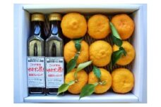 A5004特選ゆずポン酢2本とゆず中玉7～9個セット