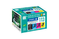 エコリカ【ブラザー用】 LC113-4PK互換リサイクルインク　4色パック（型番：ECI-BR113-4P） brother リサイクル インク 互換インク カートリッジ インクカートリッジ カラー オフィス用品 プリンター インク 山梨県 富士川町
