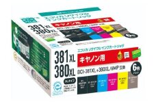 エコリカ【キヤノン用】 BCI-381XL+380XL/6MP互換リサイクルインク  6色パック 大容量 （型番：ECI-C381XL-6P） canon リサイクル インク 互換インク カートリッジ インクカートリッジ カラー オフィス用品 プリンター インク 山梨県 富士川町