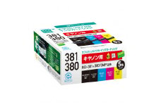 エコリカ【キヤノン用】 BCI-381+380/5MP互換リサイクルインク 5色パック（型番：ECI-C381-5P） canon リサイクル インク 互換インク カートリッジ インクカートリッジ カラー オフィス用品 プリンター インク 山梨県 富士川町