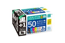 エコリカ【エプソン用】 IC6CL50+ICBK50互換リサイクルインク 6色パック+黒1個プラスお買い得（型番：ECI-E506P+BK）