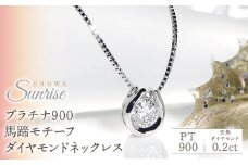 【0.2ct】馬蹄モチーフ　プラチナ900　ダイヤモンドネックレス　CSN0081 SWAV010｜レビューキャンペーン