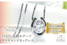 Pt900 【0.30ct】 馬蹄モチーフ　Hカラー　ダイヤモンドネックレス CSN00191-pt SWAV044｜山梨県 昭和町 ジュエリー アクセサリー ギフト プレゼント 贈り物 記念日 誕生日 カジュアル フォーマル オケージョン｜レビューキャンペーン