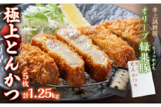 ＜井上誠耕園＞オリーブ緑果豚 極上とんかつ 250g×5枚 SWBP002 山梨県 昭和町 ブランド豚 ブランド肉 国産 国産豚 豚肉 トンカツ お取り寄せ お取り寄せグルメ グルメ 贈り物 ギフト お祝い おかず おつまみ お惣菜 お中元 お歳暮