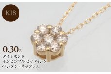 K18 0.30ct ダイヤモンド ペンダントネックレス　HH-019717 SWBT004-G