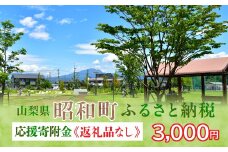 山梨県昭和町 応援寄附＜3,000円＞※返礼品なし