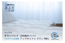 【富士新幸謹製】シングル 羽毛敷きパッド「サステナブルな羽毛」アップサイクルダウン ダウンパッド※着日指定不可 ふるさと納税 寝具 ダウン 羽毛 ダウンケット かけ布団 掛け布団 ふとん カバー ふとんカバー 布団カバー 山梨県 道志村 送料無料 DSI027