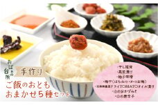 おばぁの台所 手作りご飯のおとも ７種から おまかせ５種セット  ふるさと納税 梅干 干し椎茸 唐辛子 高菜漬け 味噌 ご飯のおとも おかず ごはんのお供 ご飯 山梨県道志村 送料無料 DSB002