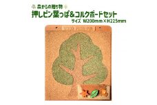 押しピン葉っぱ＆コルクボードセット【橙】 ≪壁掛け おしゃれ 可愛い ボード 飾る 写真 掲示板≫ ふるさと納税 コルクボード 壁掛け メッセージボード コルク 押しピン 山梨県 道志村 送料無料 DSR007--01