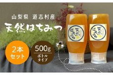 道志村産　天然はちみつボトルタイプ　500g×2本 ふるさと納税 はちみつ ハチミツ 蜂蜜 ハニー パン 食パン 山梨県 道志村 送料無料 DSD006