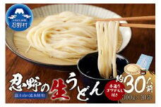 富士山の流水で作る”忍野の生うどん”約30人前（300ｇ×10）+ごまがらし1瓶※離島へのお届け不可※着日指定送不可