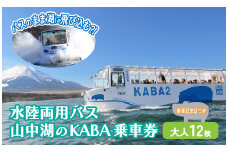水陸両用バス山中湖のKABA乗車券（乗車記念証つき）大人用１２枚　YH003