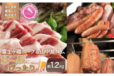 富士ケ嶺ポーク＆山中湖ハムビールのつまみに