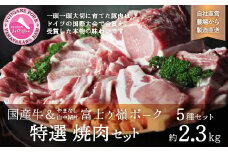 【特選】国産牛・富士ヶ嶺豚の焼肉セット