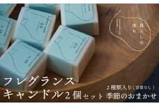 ＜暮らしの香り＞フレグランスキャンドル　2個セット（容器なし）季節のおまかせ