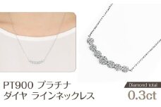 プラチナ ダイヤ ラインネックレス 0.3CT　N376DI-P NSAN011