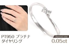 プラチナ　ダイヤ　0.05ct　リング　R953DI-P2 NSAN006-8