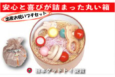 木のおもちゃ/出産祝いプチセット(ジュ★ジュ) 赤ちゃん おもちゃ ギフト 歯がため 車 ままごと 日本製おしゃぶり 新生児 ベビー 積み木 木製 [№5312-0110]