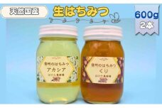 国産 生はちみつ 600g 2本セット アカシア くり セット 詰め合わせ 国産はちみつ 国産ハチミツ 天然蜂蜜 はちみつ 蜂蜜 ハニー 天然国産 非加熱 食べ比べ 食べ比べセット 信州産 長野県産 信州 長野 長野県 上田市 [№5312-0699]