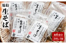 地粉 生そば 6食分 (260g×3袋) 国産 信州産 生麺 信州そば 信州蕎麦 生蕎麦 そば 蕎麦 ソバ 小麦粉 そば粉 麺類 お中元 信州 長野 長野県 上田市  [№5312-1052]