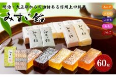 みすゞ飴和紙60粒　銘菓 林檎 ゼリー 和菓子 お菓子 菓子 スイーツ りんご 長野 信州[№5312-1379]
