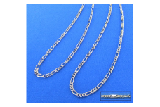 013-034　純チタンネックレス（ペア）【フィガロチェーン】 50cm,55cm
