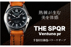 SPQR Ventuno pr ブラック/モスグレイ【腕時計 時計 ブランド SPQR スポール メンズ レディース 男女兼用 ギフト プレゼント 贈り物 ピンク ブラック アイボリー スチール 手巻き 自動巻 電池交換不要 秒針停止機能付 バンド 8色 レザーバンド スチール無垢バンド】