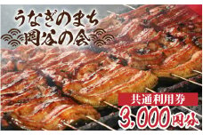 「うなぎのまち岡谷」の会 食事券 共通利用券3,000円分
