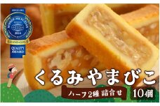 【2024年モンドセレクション 19年連続最高金賞受賞！】くるみやまびこハーフ2種 詰合せ（10個入） | くるみやまびこ お菓子 焼き菓子 人気 焼菓子 胡桃 くるみ クルミ キャラメル クッキー おやつ スイーツ 洋菓子 個包装 小分け 銘菓 長野県 岡谷市 ヌーベル梅林堂 2024年モンドセレクション 19年連続最高金賞受賞
