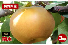 ジューシーで甘い! 長野県産 梨 なし 南水 約3kg 秀品 〈2025年9月中旬～10月中旬発送〉| 果物 くだもの フルーツ 梨 なし 南水 長野県 信州 南信州 飯田市