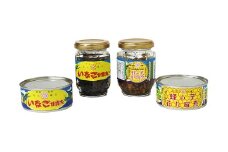 美味しさ比べ。「蜂の子」と「いなご」の甘露煮 ／ 原田商店 高級 珍味 高タンパク 滋養 健康 昆虫食 甘露煮 お土産 おみやげ お取り寄せ グルメ おすすめ おすすめ甘露煮 おすすめ缶詰 おすすめ瓶詰 信州 長野県 諏訪 諏訪市 【27-01】