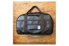 11-62BK　【SUWAプレミアム】FIRE HOSE PRODUCTS　ボストンバック　ブラック（L）（パイピングカラー：黒）／信州諏訪ガラスの里
