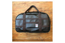 11-62BK　【SUWAプレミアム】FIRE HOSE PRODUCTS　ボストンバック　ブラック（L）（パイピングカラー：黒）／信州諏訪ガラスの里