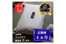 米 定期便 4ヶ月 ベストファーマーズ賞受賞 コシヒカリ 無洗米 5kg 無農薬 無添加 令和7年産 お米 新米 5キロ 4か月 20kg 20キロ 白米 精米 一等米 産地直送 送料無料 長野 定期 4回 [№5915-0874]