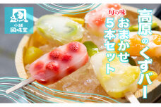 高原のくずバー　旬の味　おまかせ５本セット [№5915-1152]