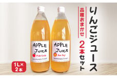 りんごジュース　1L×2本セット（品種おまかせ）長野　信州　小諸　100%　ストレート　飲み比べ[№5915-1536]
