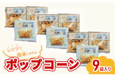 レンジで作れるポップコーン　9袋入り　ポップコーン　種　簡単　手作り　おやつ　食育[№5915-1523]