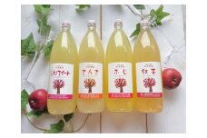 林檎を食べるつもりで飲むジュース4本セット（品種おまかせ4種） [№5915-0724]