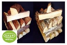 【016-09】信州産未乾燥薪　ナラとヒノキ（20kg×2箱）