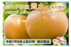 【017-17】令和7年9月上旬以降発送　果汁たっぷりな梨！豊水　5キロ　信州のジューシーな梨!（なし・梨・ナシ・ほうすい）