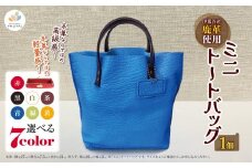 伊那谷産鹿革使用 ミニトートバッグ（革色を1つお選びください：赤、黒、白、茶、青、緑、黄）｜トートバック ミニトート 伊那 革 おしゃれ 選べる色 伊那 信州 長野県【062-01】