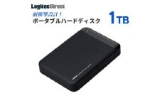 【055-10】ロジテック 耐衝撃USB3.1(Gen1) / USB3.0対応のポータブルハードディスク（HDD）[1TB/ブラック]【LHD-PBM10U3BK】