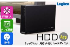 【067-01】ロジテック SeeQVault（シーキューボルト）対応 テレビ録画用  3.5インチ 外付けハードディスク 4TB【LHD-ENB040U3QW】